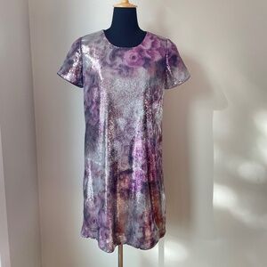 JS Boutique Sequin Floral A-Line Dress
